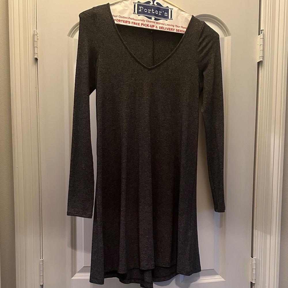 Chic Charcoal Long Sleeve Tunic